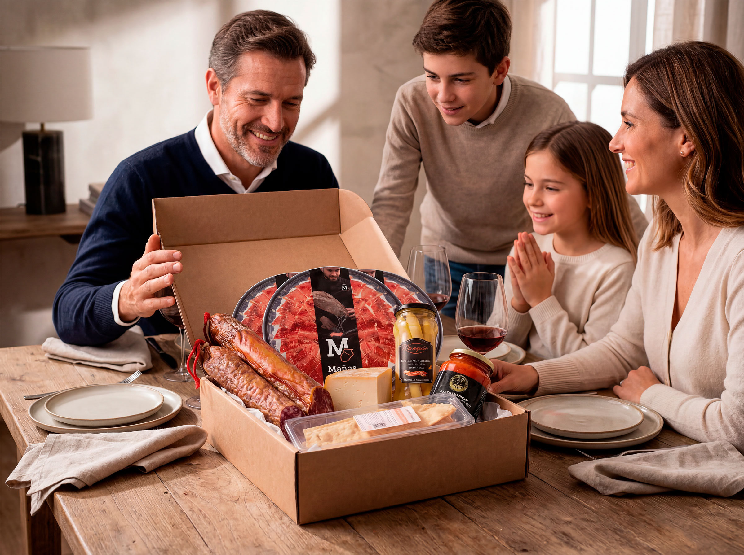 Pack gourmet ibérico para regalar en el Día del Padre