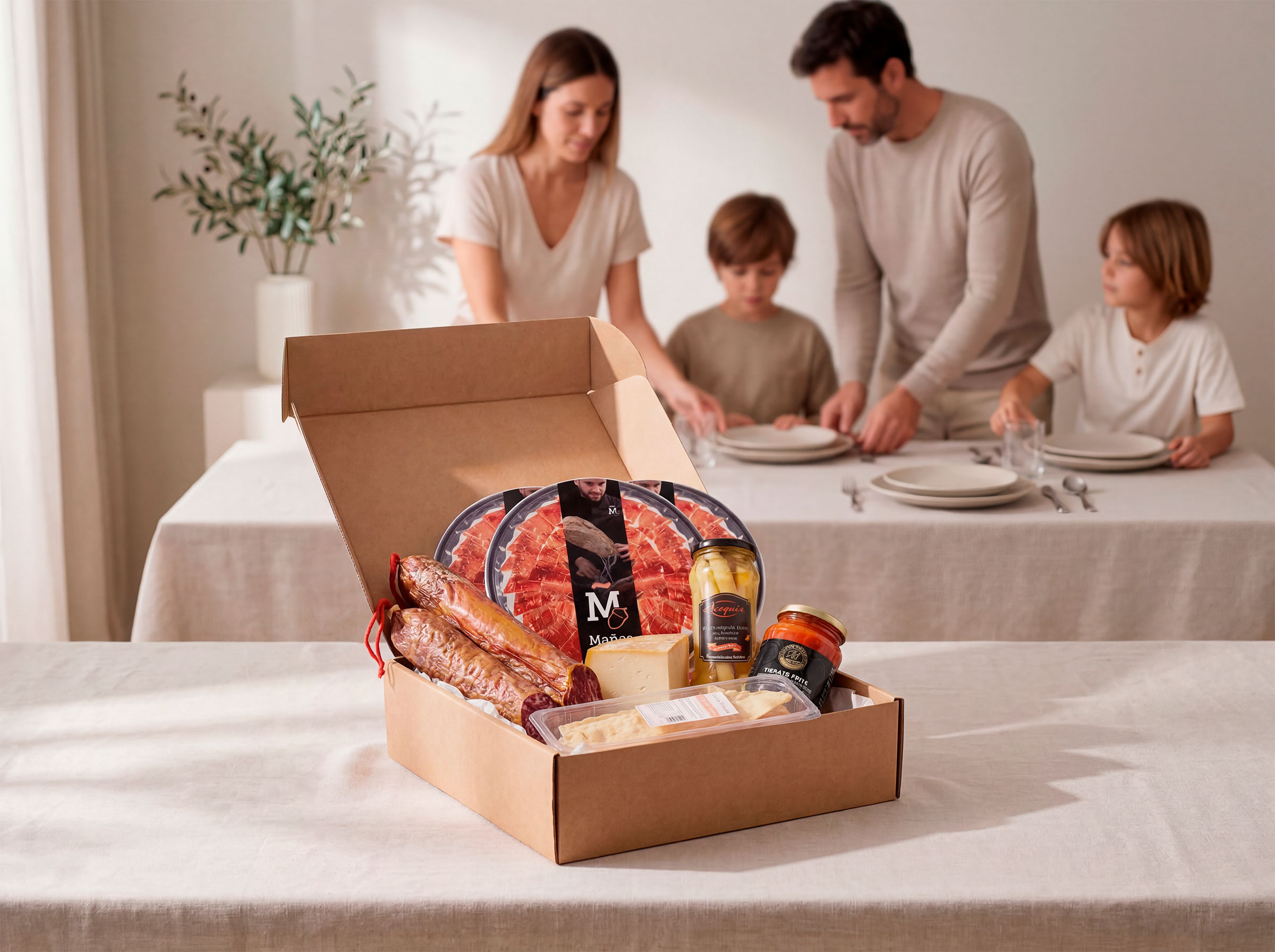 Pack ibérico tradicional con jamón, chorizo, salchichón y queso