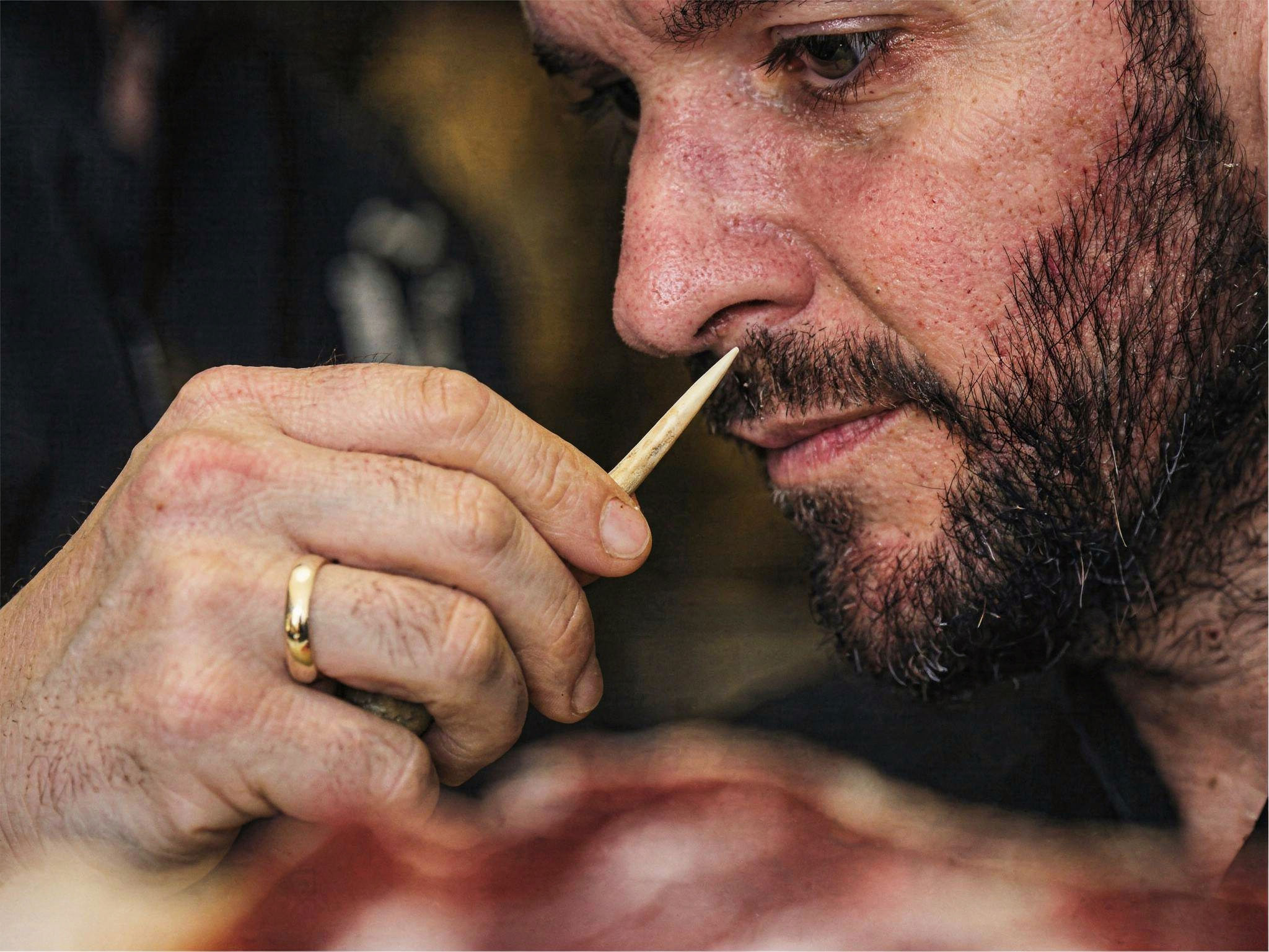 Cata de jamón durante el proceso de selección ibérica